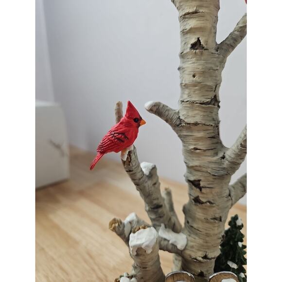 Dept 56 Village Birch Tree Cluster with Two Mailboxes 52631 With Box Cardinals - Picture 13 of 16